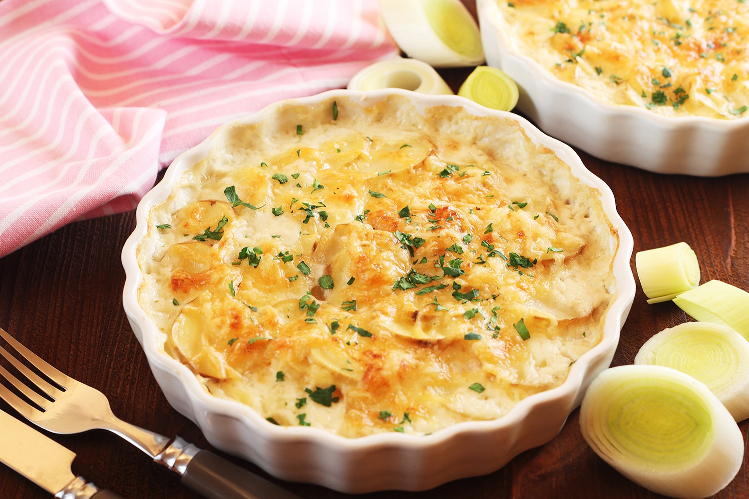 Yukon Gold Potato-Leek Gratin