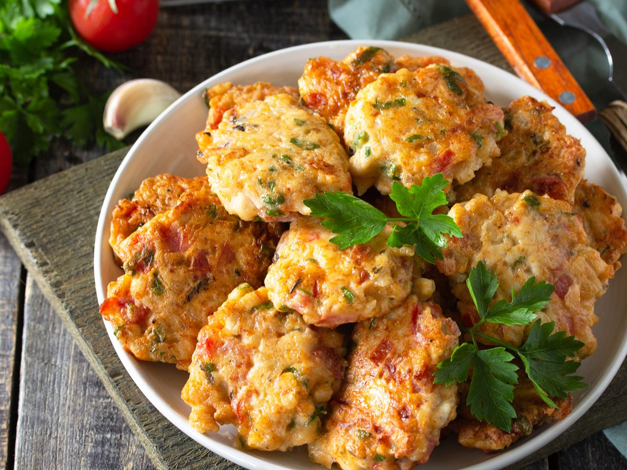 Roasted Corn- Poblano Pepper Fritter