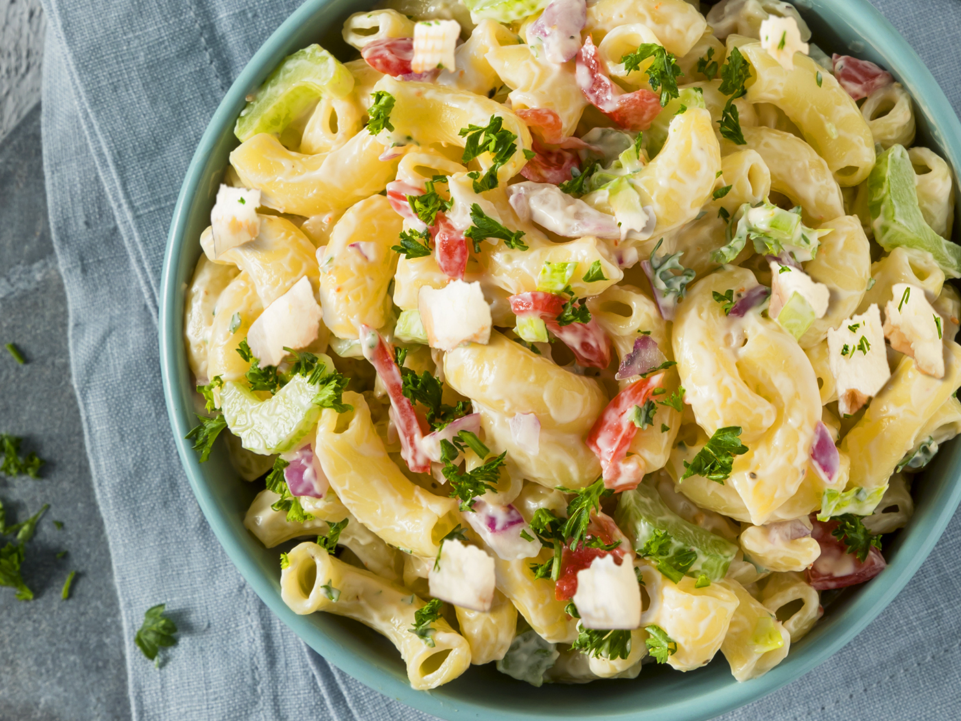 Macaroni Salad with Greek Feta Dressing