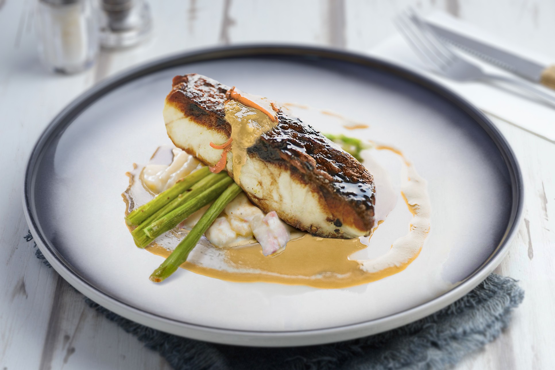 Porcini Crusted Halibut