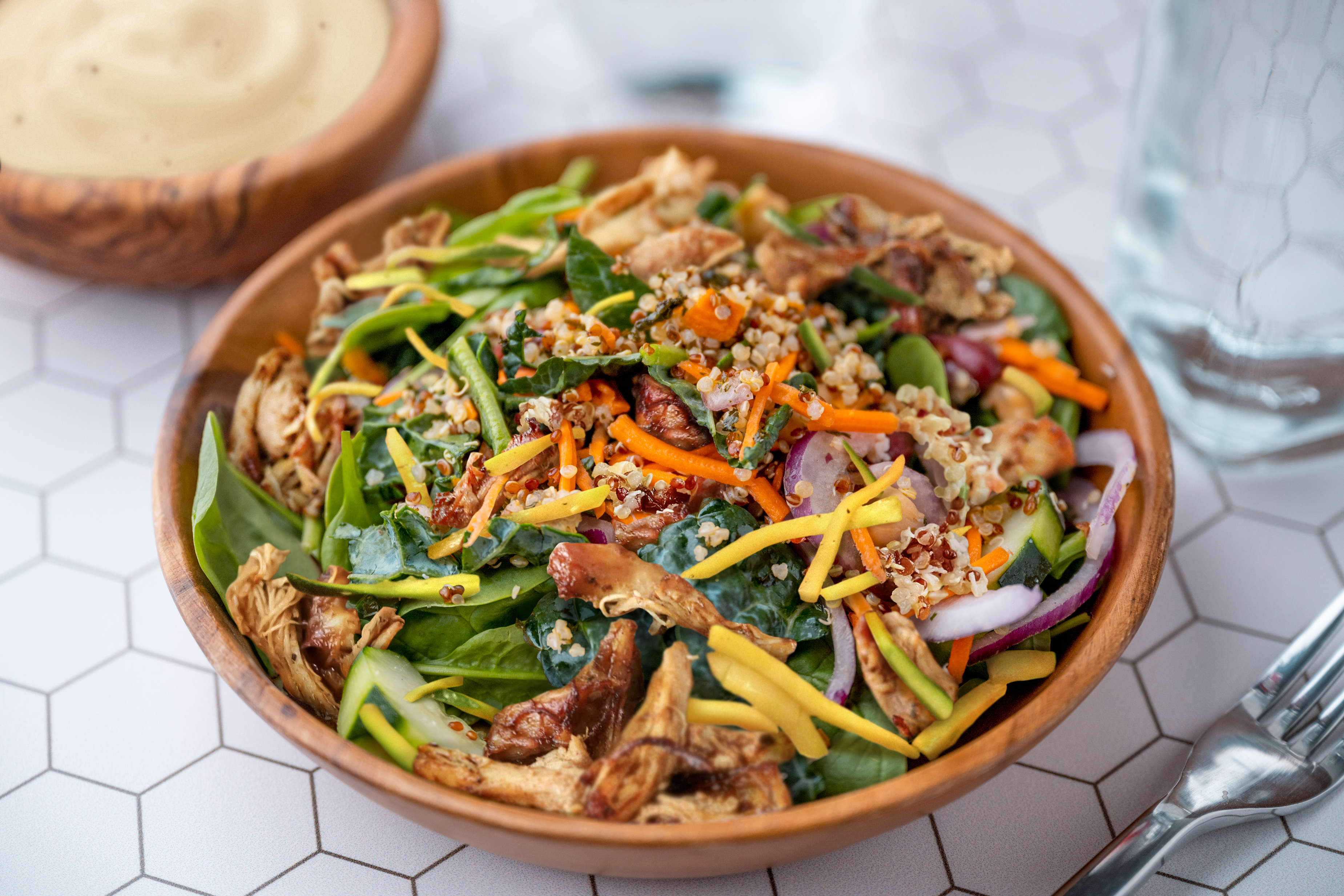 Roasted Chicken, Kale and Quinoa Salad