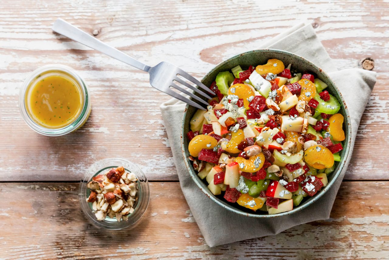 Roasted Golden Beets, Apples and Blue Cheese Salad