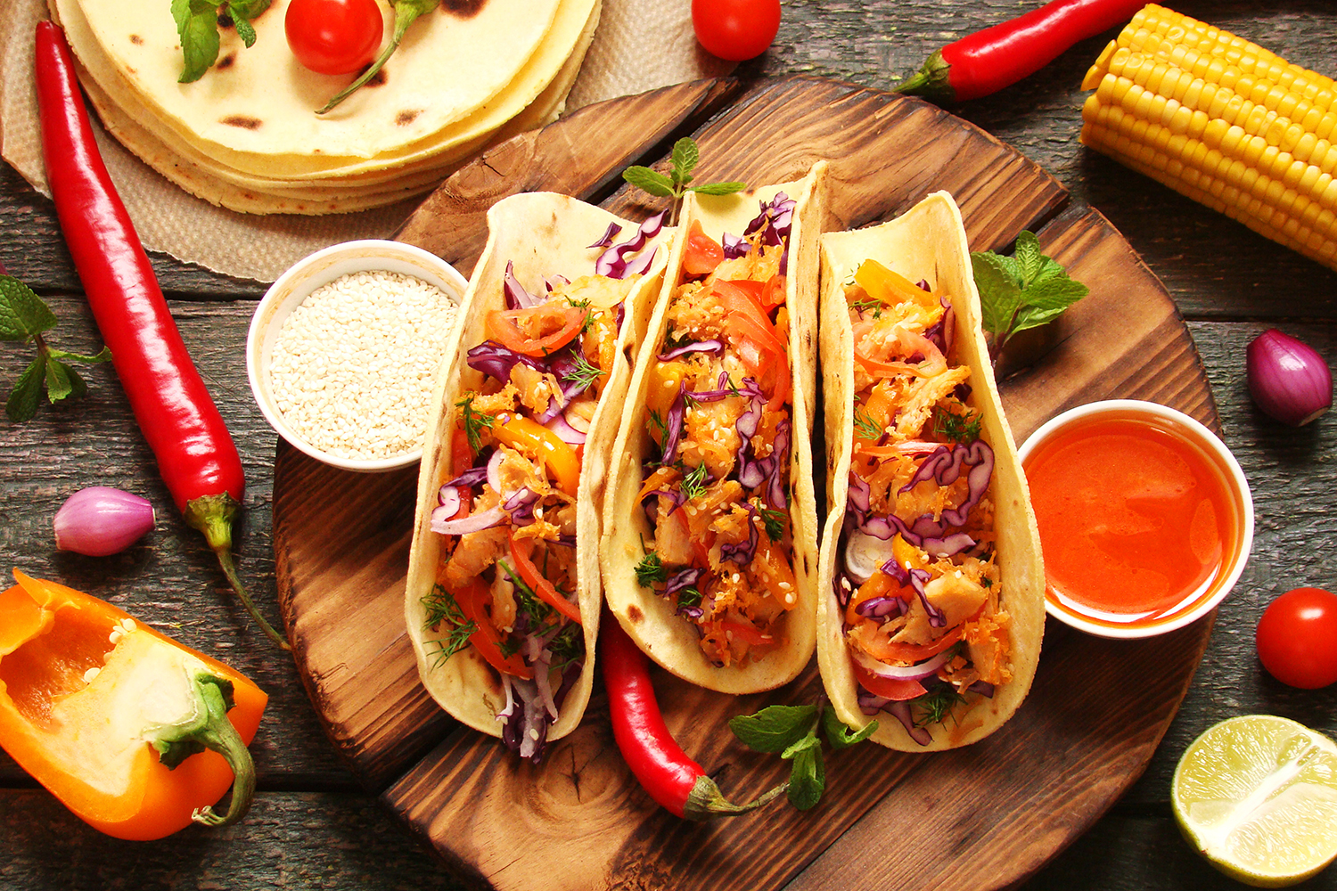 Buffalo Fried Gator Taco