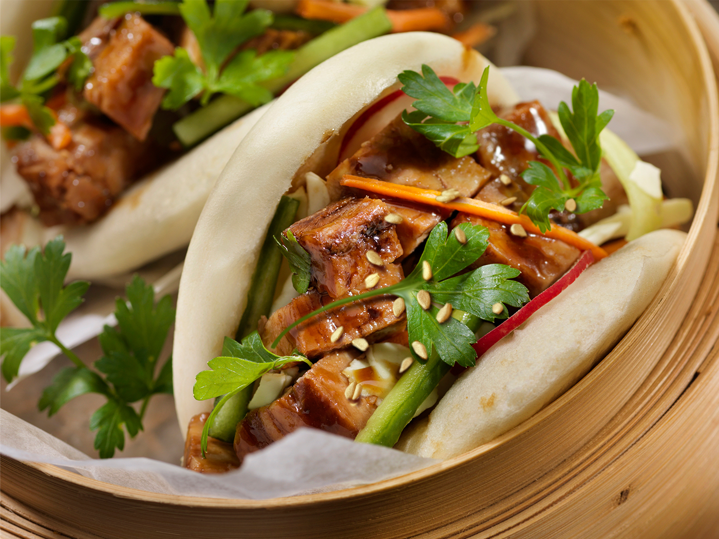 Asian Pulled Pork Bao Sandwich