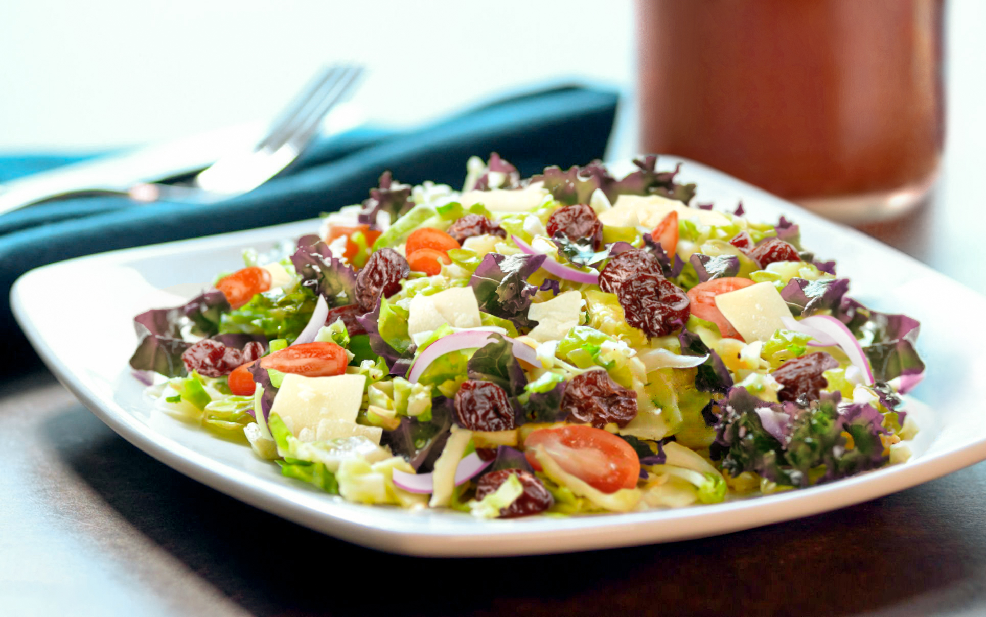 Purple Kale and Brussels Sprouts Salad