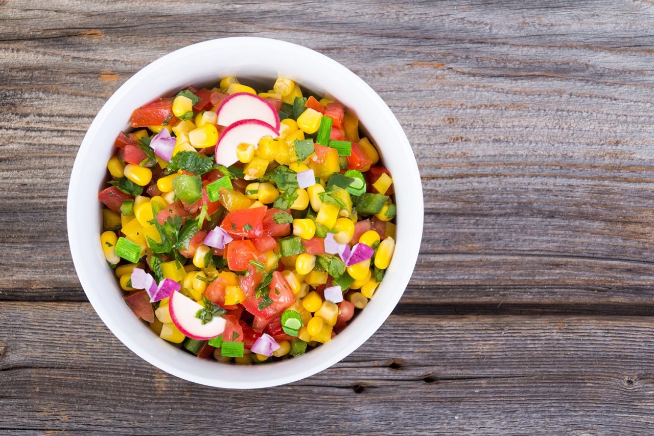 Corn Salsa and Jalapeno Vinaigrette