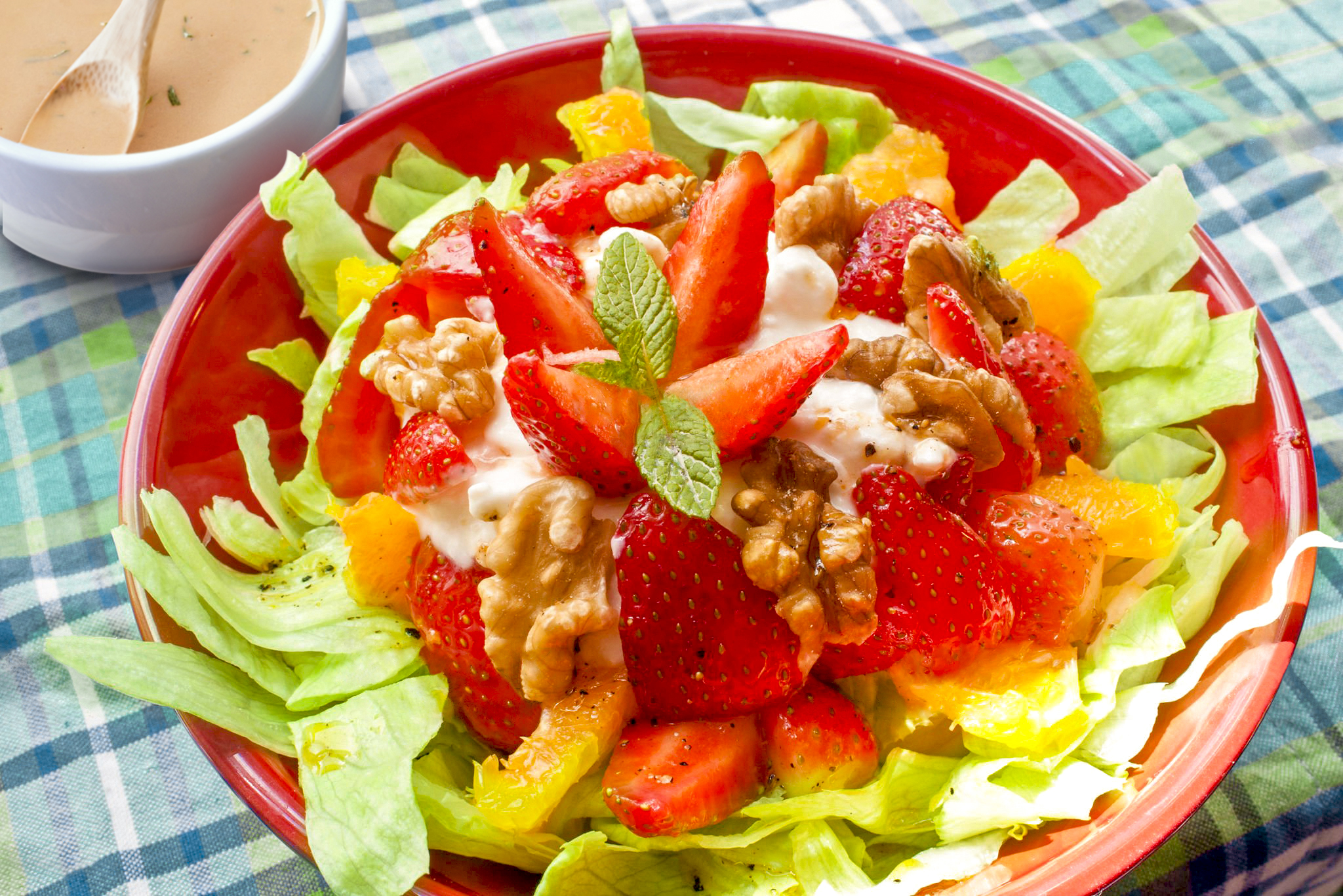 Fresh Strawberry, Orange, and Walnut Salad