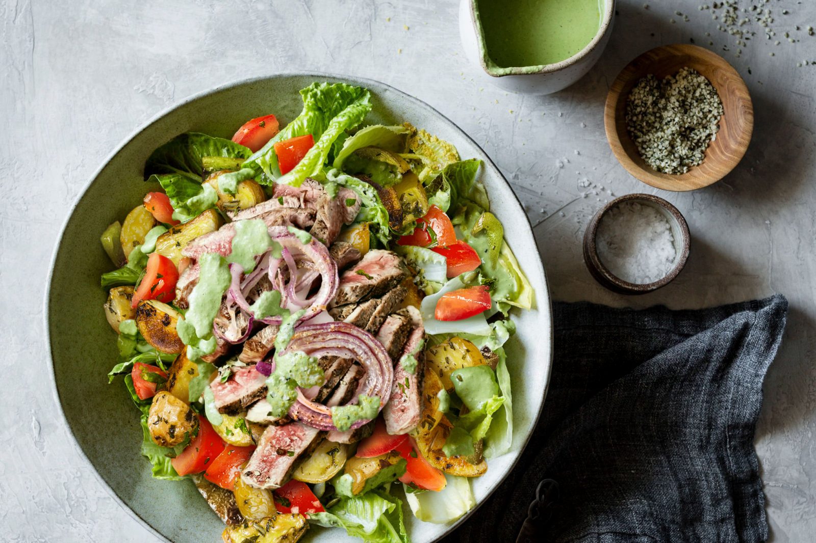 Fajitas Steak and Roasted Potato Salad