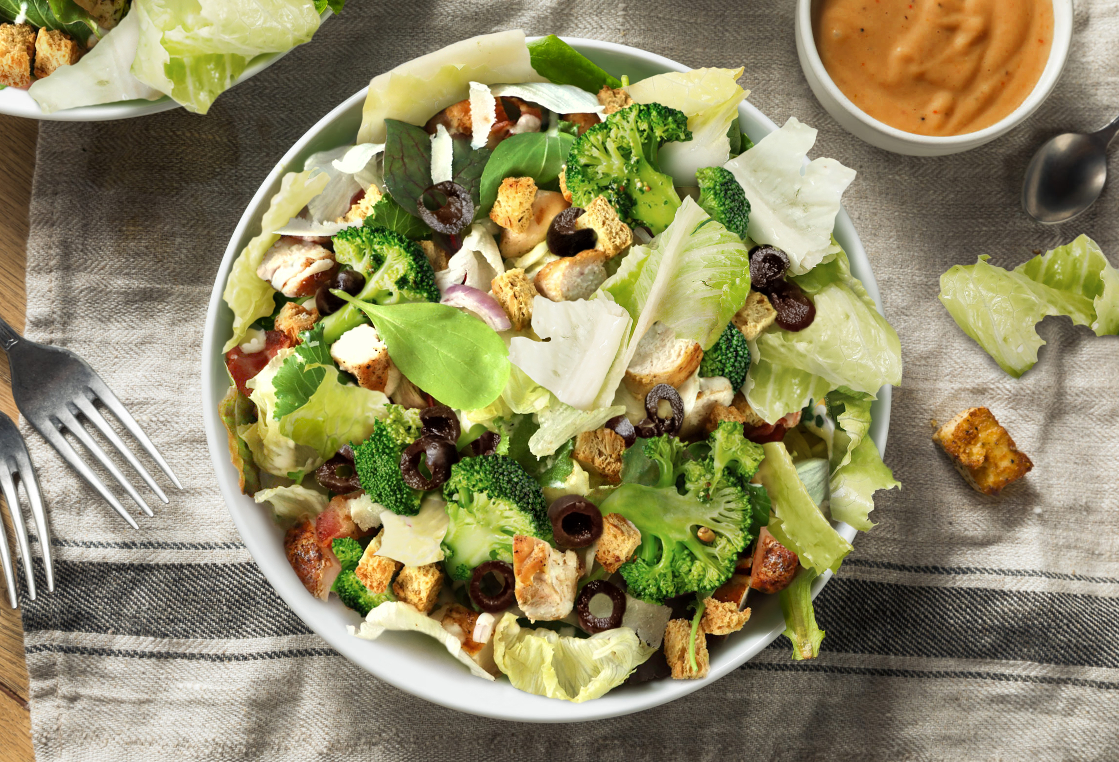 Chipotle Caesar Chicken And Broccoli Salad