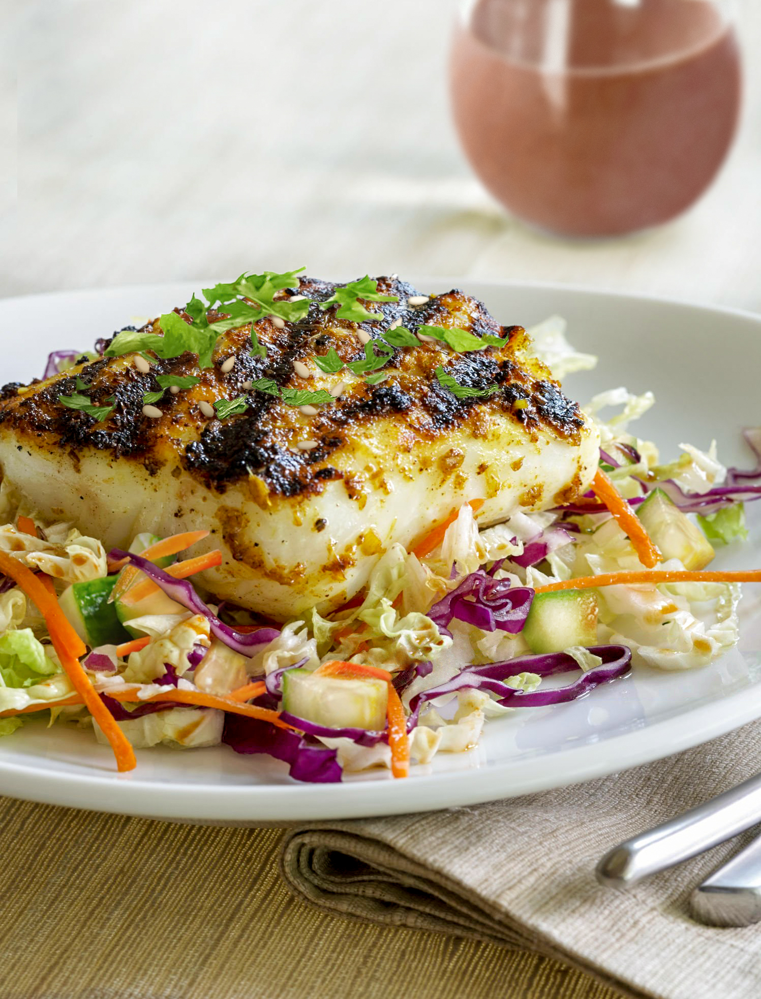 Blackened Mahi-Mahi Crispy Salad