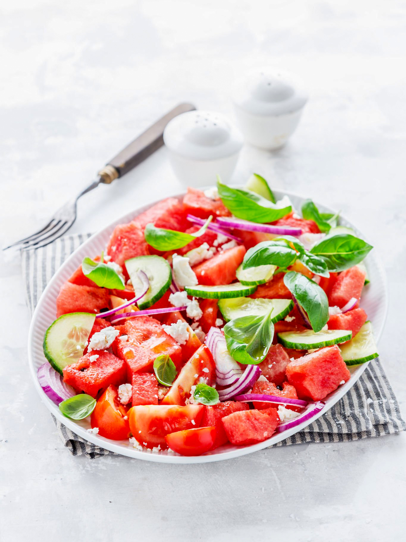 Local Watermelon and Tomato Salad