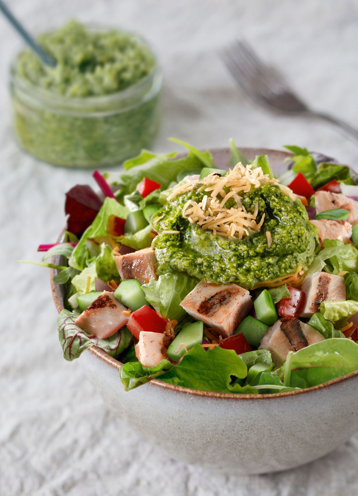 Garlic Parmesan Pesto Chicken Salad - Ventura Foods