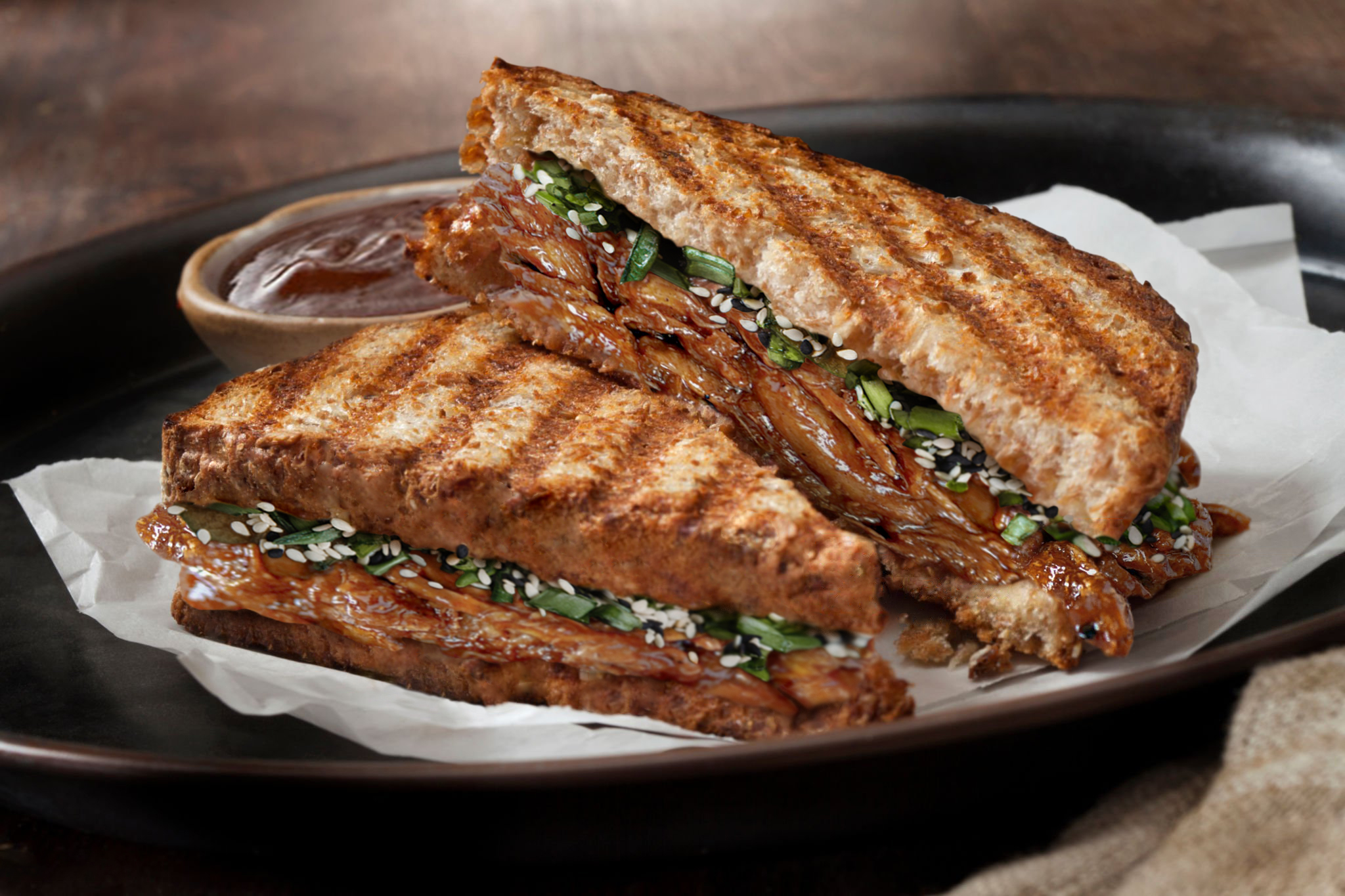 Asian BBQ Pulled Chicken Sandwich - Ventura Foods