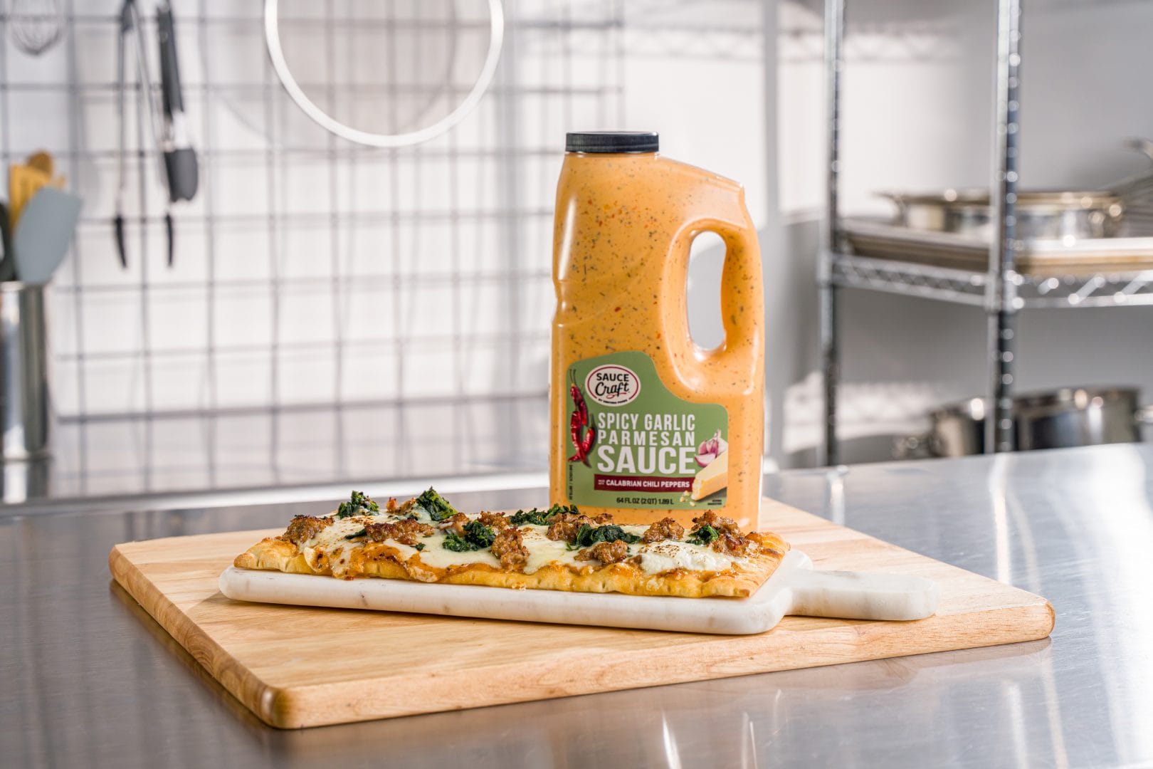 SpicyGarlicParmFlatbread