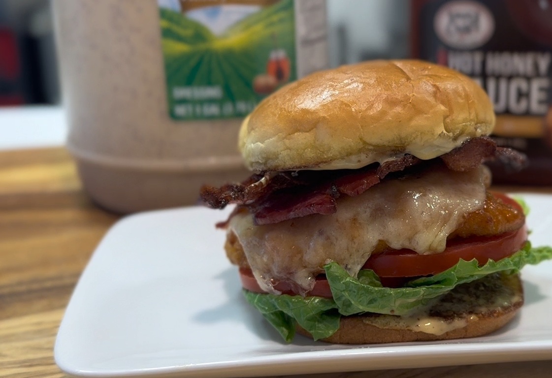 Chef Julia’s Hot Honey Mustard Chicken Sandwich