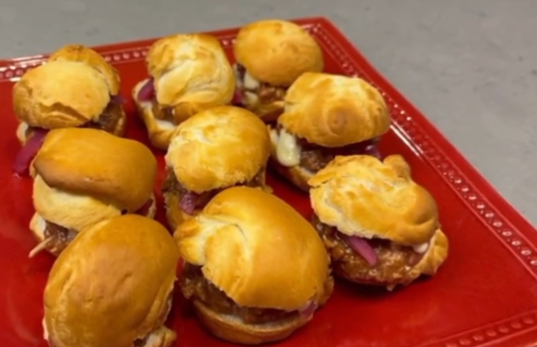 Big Flavor Mini Biscuit Sliders with Garlic Ranch & Sweet Heat BBQ
