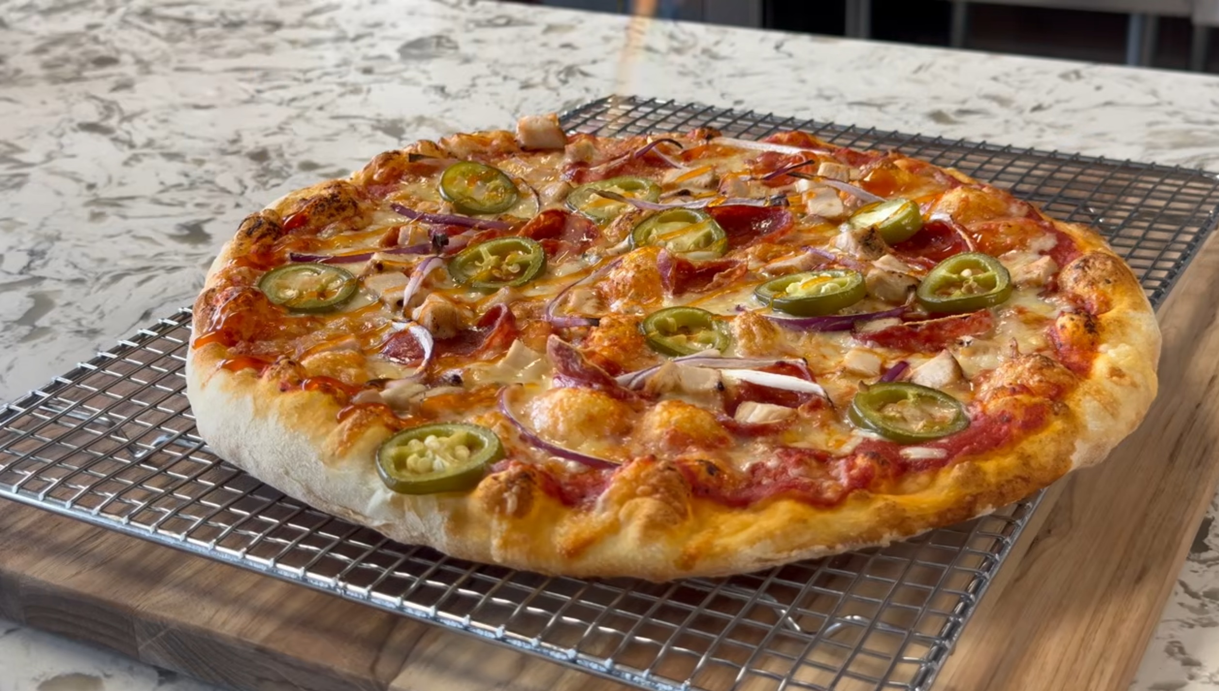 Hot Honey Chicken Pizza 