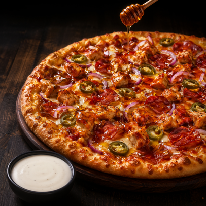 Hot Honey Chicken Pizza 