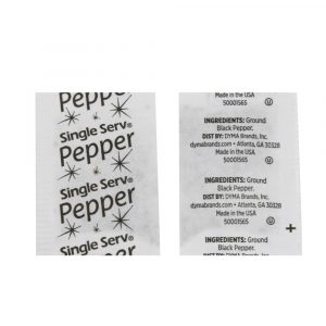 Single Serv Flat Pepper Packets 6000/0.1 G
