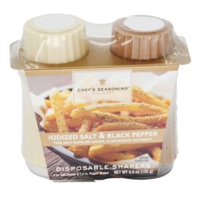 Chef’s Seasoning  Disposable Salt & Pepper Shakers 12/2 Pack – 5.5 Oz