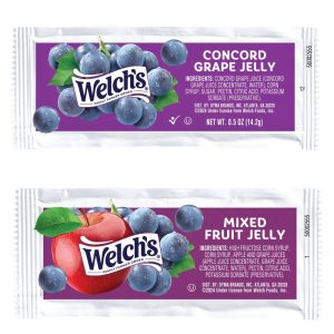 Welch’s Grape And Mixed Fruit Jelly Assortment Pouches 200 Count – 10 Grams