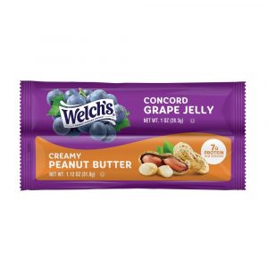 Welch’s PB&J Pouch 1.12 Oz Peanut Butter, 1 Oz Grape Jelly 200/2.12 Oz
