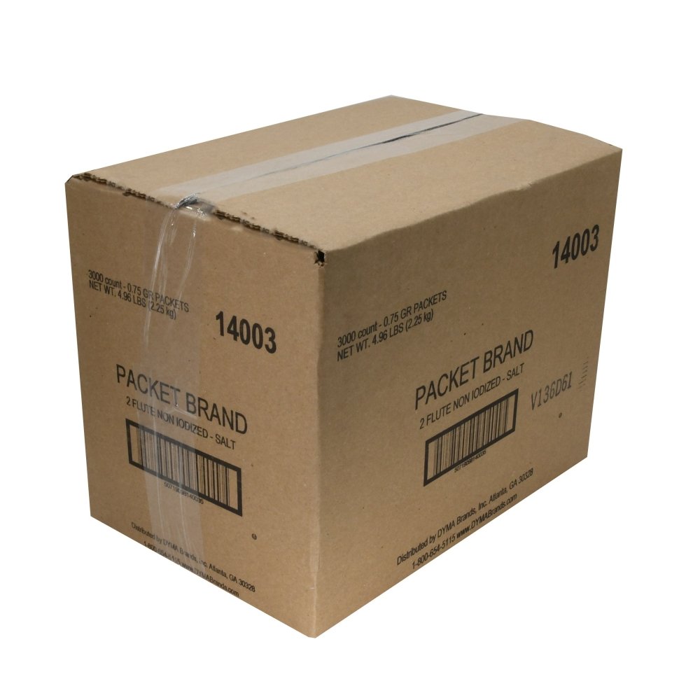 Packet Brand 2-Flute Non-Iodized Salt Packets 3/1000/0.75 G - Ventura Foods