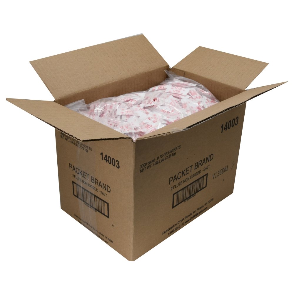 Packet Brand 2-Flute Non-Iodized Salt Packets 3/1000/0.75 G - Ventura Foods