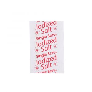 Single Serv Iodized Salt Flat Packets, 6000/0.6 G