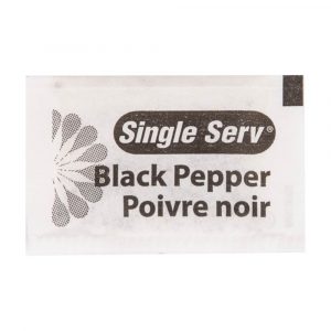 Single Serv Flat Pepper Packets English/French 6000/0.1 G