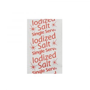 Single Serv  Flat Iodized Salt Packets 6000/0.6 G, Poly Bag