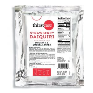 Thirst Ease Strawberry Daiquiri Cocktail/Mocktail Mix 12 Count – 1 LB