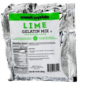 SWEET CRYSTALS Lime Gelatin Mix 12 Count – 10 Oz